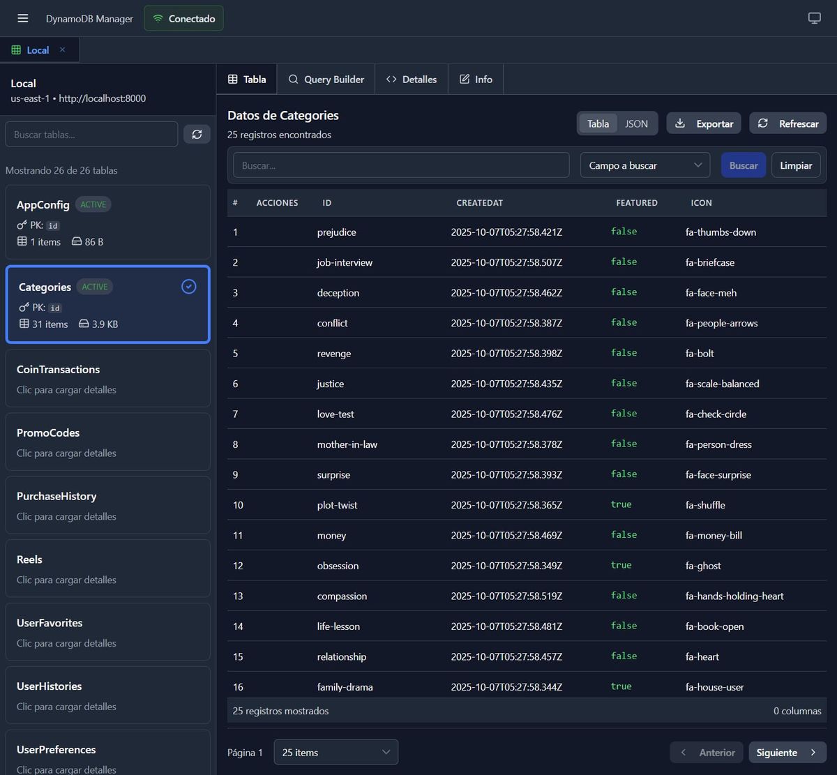 DynamoDB Manager desktop screenshot