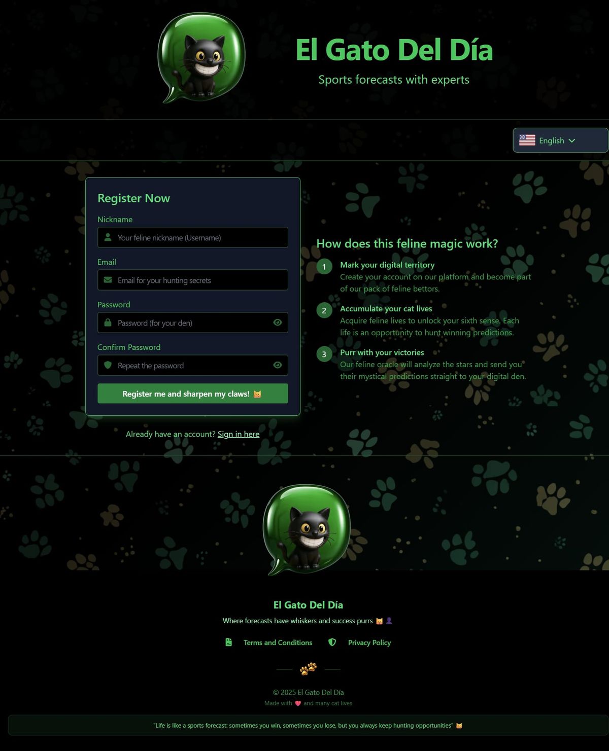 El Gato Del Día desktop screenshot