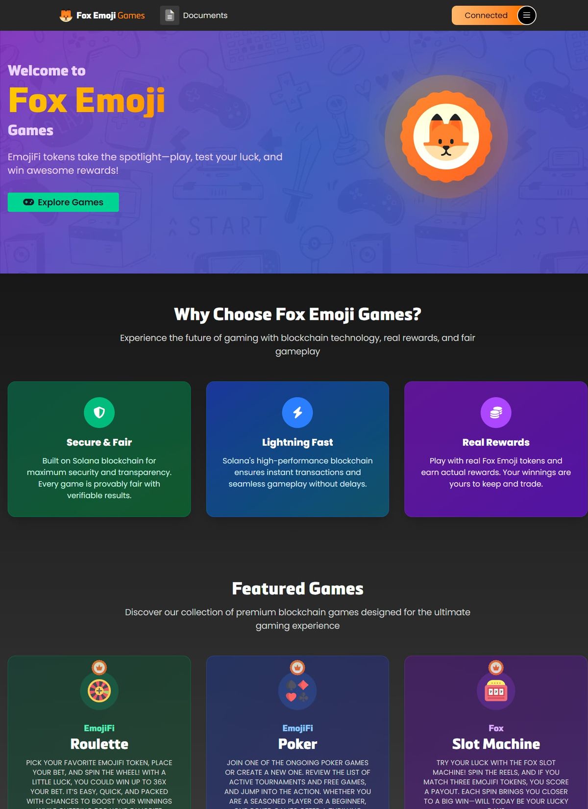 Fox Emoji Games desktop screenshot