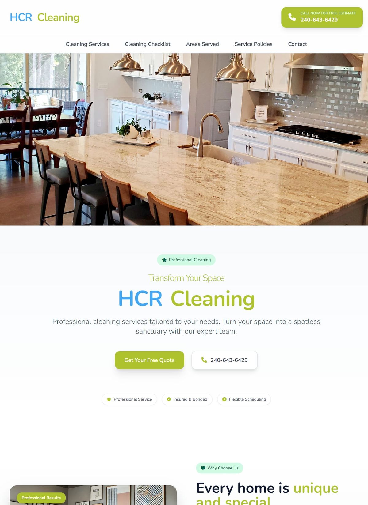 HCR Cleaning desktop screenshot