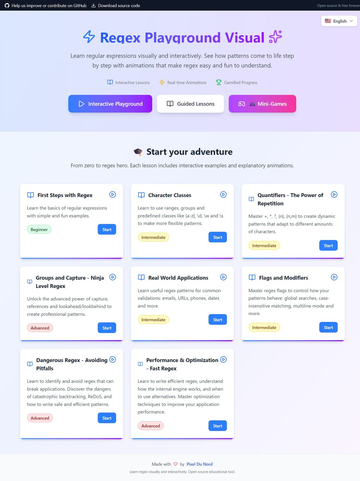 Regex Playground Visual desktop screenshot
